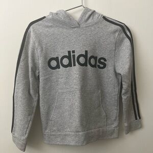 Adidas Kids Gray and Black Hoodie